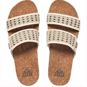Reef Women's Cream Sandals - Cushion Woven Vista